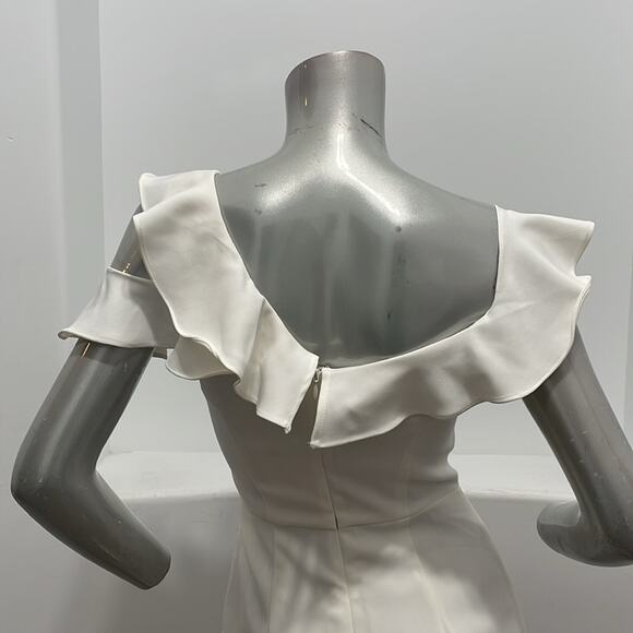 Lavish Alice White Frill Jumpsuit Size 4 - Picture 12 of 16